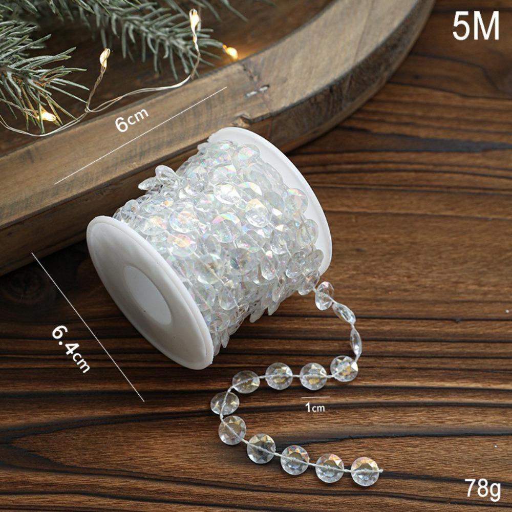 String Bead Xmas Tree Ornaments Transparent Colorful Christmas Scene Decor Props Christmas