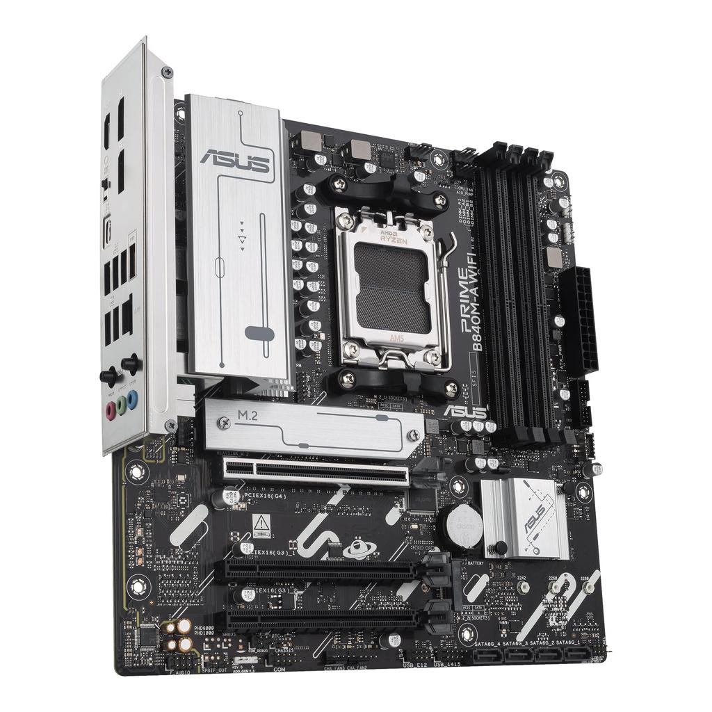 ASUS AMD AM5 AMD B840 Micro-ATX-Mainboard, kompatibel mit Ryzen 9000, 8000 und 7000 Serie PRIME B840M-A WIFI-CSM (Autorisierter Japaner