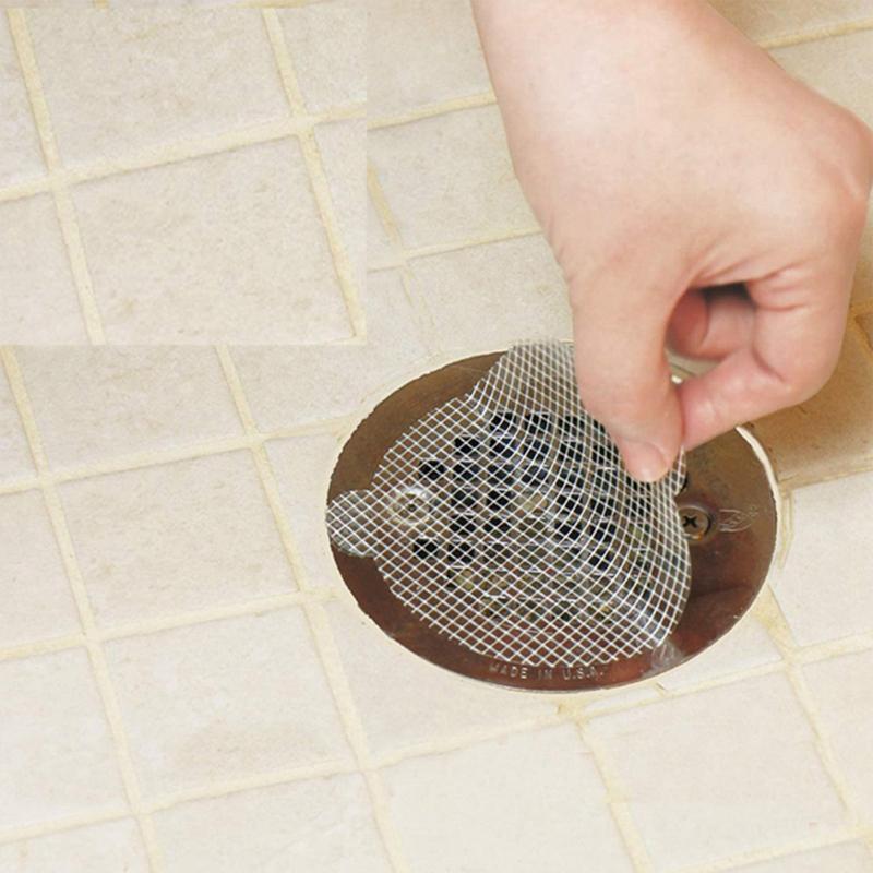 Glass Fiber Disposable Kitchen Sink  Filter  Mesh  Stickers Waterproof Adhesive Floor Drain