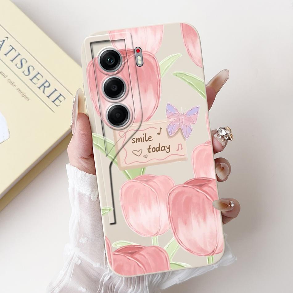 For Tecno Camon 40 Pro 4G Camon40 CM5 CM6 Elegant Butterfly Floral Phone Case For Camon 40 40Pro 4G Soft Silicone Cases Bumpers