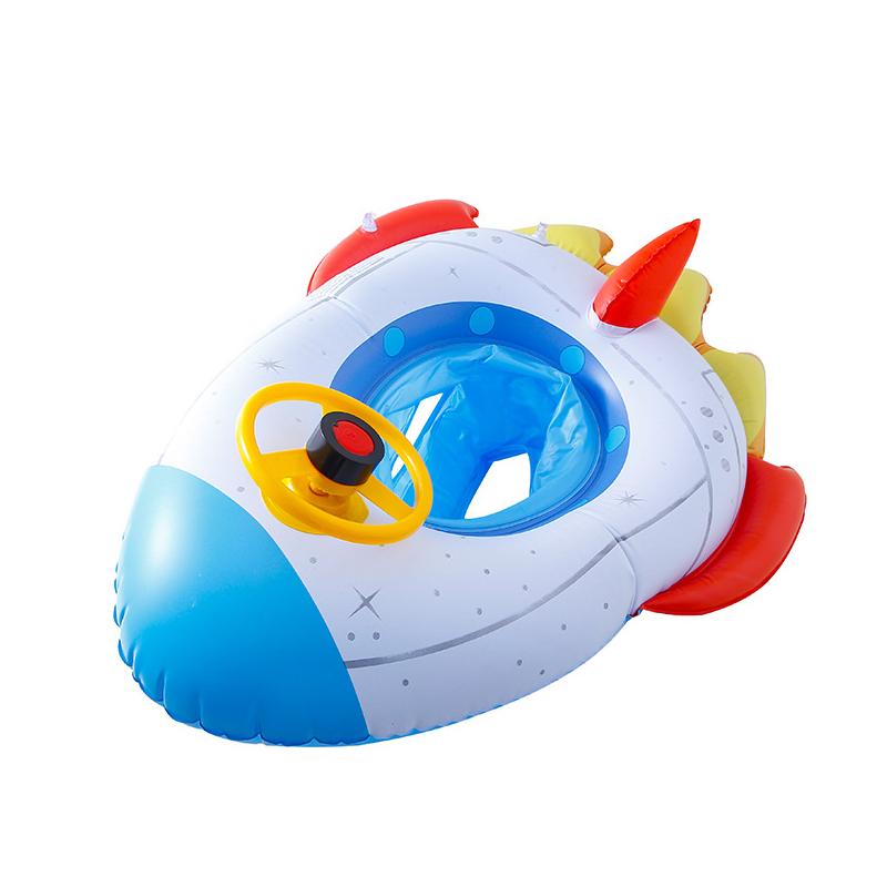 

Swim Ring Baby With Steering Wheel Cartoon Spaceship Design Creative Toys Water