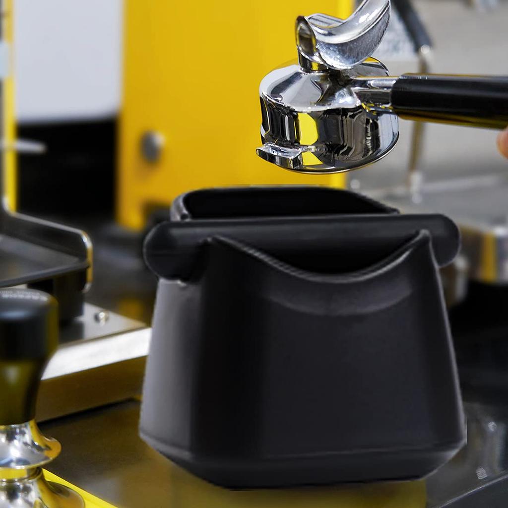 Espresso Knock Box, a square ABS knock box for removing coffee grounds after brewing. A dedicated trash can for coffee grounds. Ideal for commercial