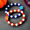Halloween Ghost Lightup Glass Beaded Bracelet For Festival Celebrations