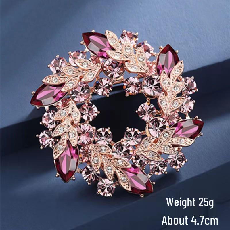 Damska Jesienno-Zimowa Broszka Wieniec Dwuwarstwowy - Elegancki Dodatek do Szala Bauhinia