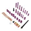 Sturdy Gas Lens Collet Body Assorted Kit, 46Pcs for TIG Welding Torch SR WP9 20 25, Superior Welding Performance
