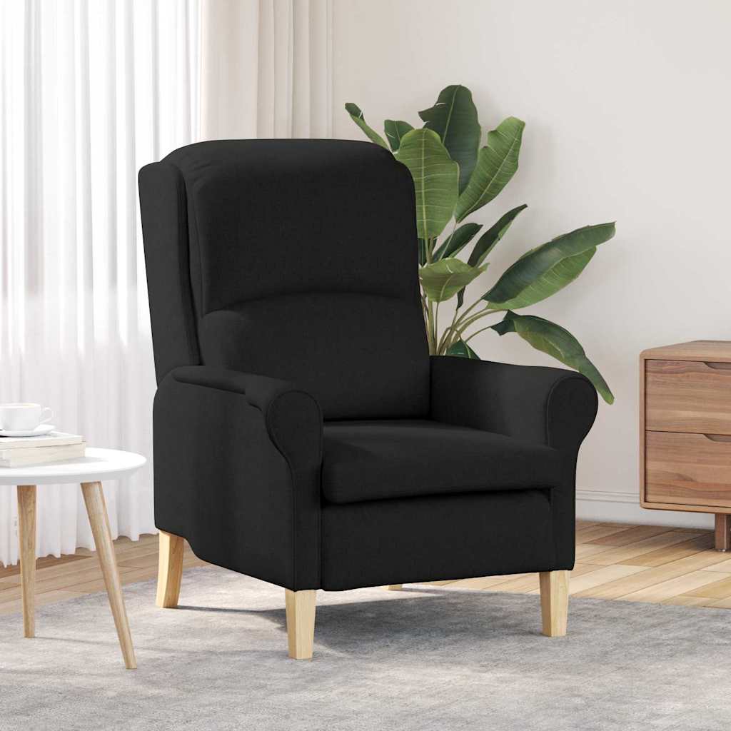 Armchair Black Fabric