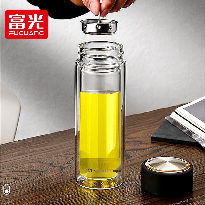 Fuguang Double-Wall Glass Tea Infuser Bottle