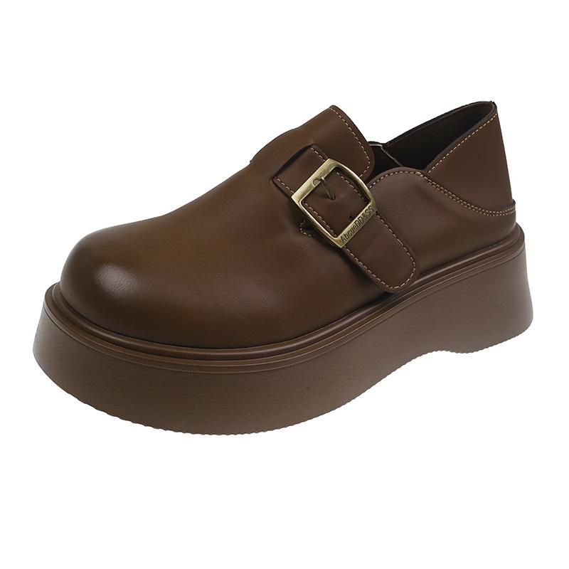 Lightweight New Single Shoes with Soft Soles, Spring One-pedal Leather Loafers, Women's Feet Are Not Tired, British Style Small Leather Shoes 2025