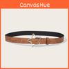 Leather Belt Ethnic Star Pattern Women Denim Pairing Summer Supplies Fashion