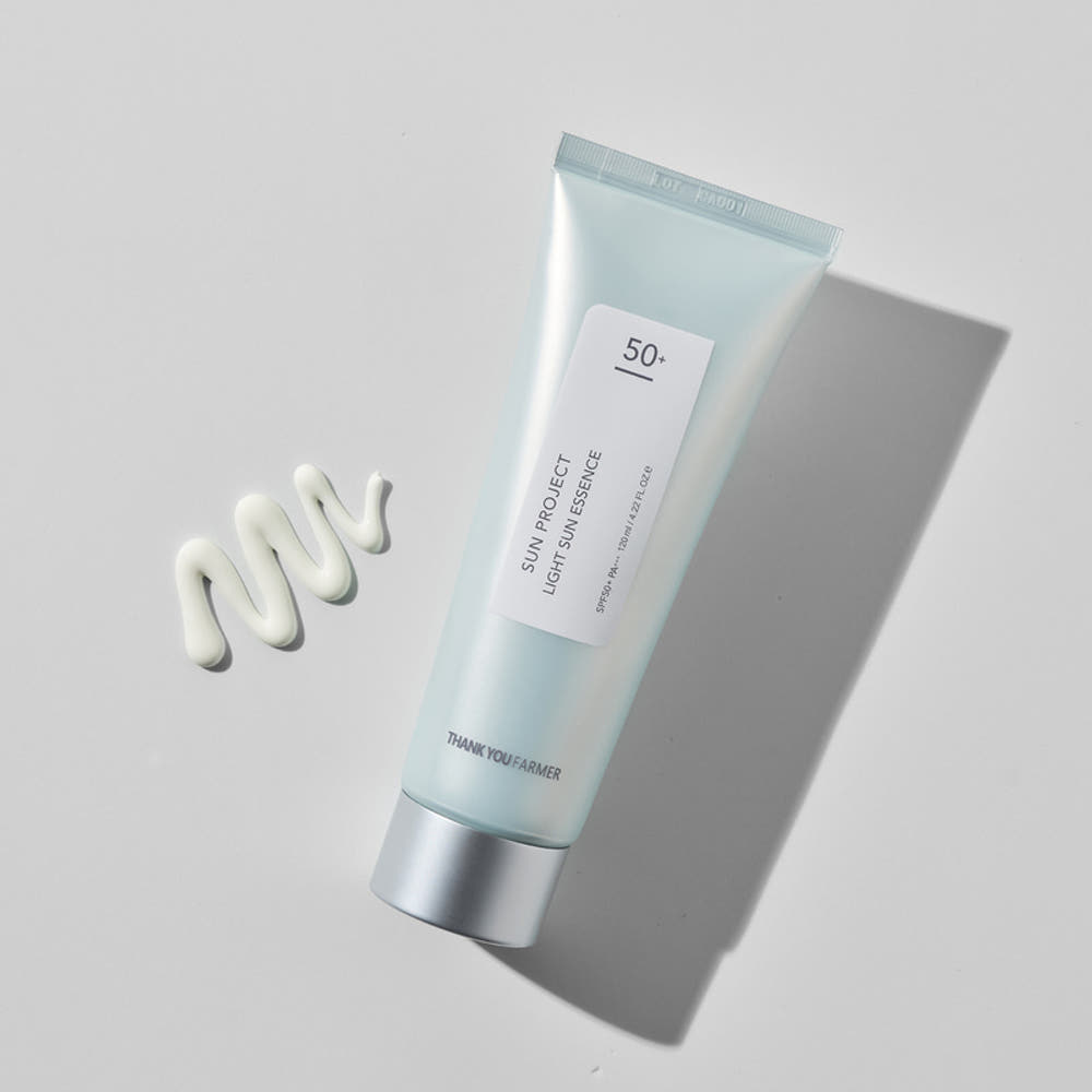 THANK YOU FARMER Sun Project Light Sun Essence 120ml SPF50+ PA+++ Non-Greasy Sunscreen for Oily Combination Skin