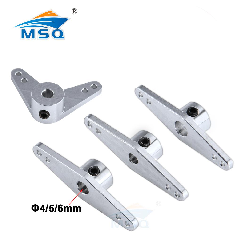 Rc Boat Alloy Rudder Steering Arm With 4/5/6mm Shaft Hole L Shaped Arm Straight Arm Boat Spare Parts