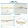 220V Waterproof Driverless COB LED Strip Light, Self-Adhesive for Outdoor, Home, and Ceiling Décor.
