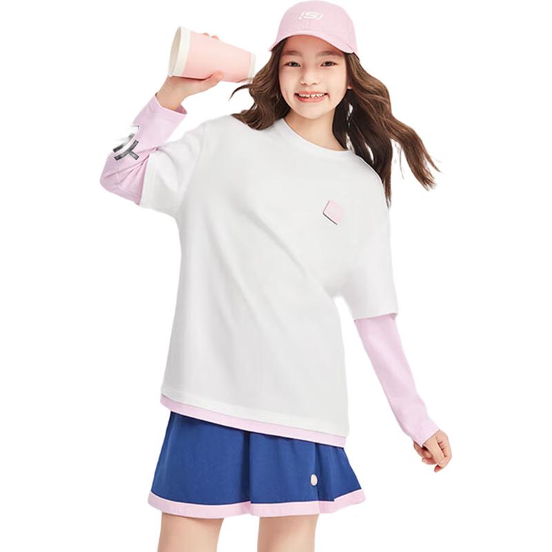Skechers Kids  Unisex Raglan Long-Sleeve T-Shirt L125K070 160/80 XXXL