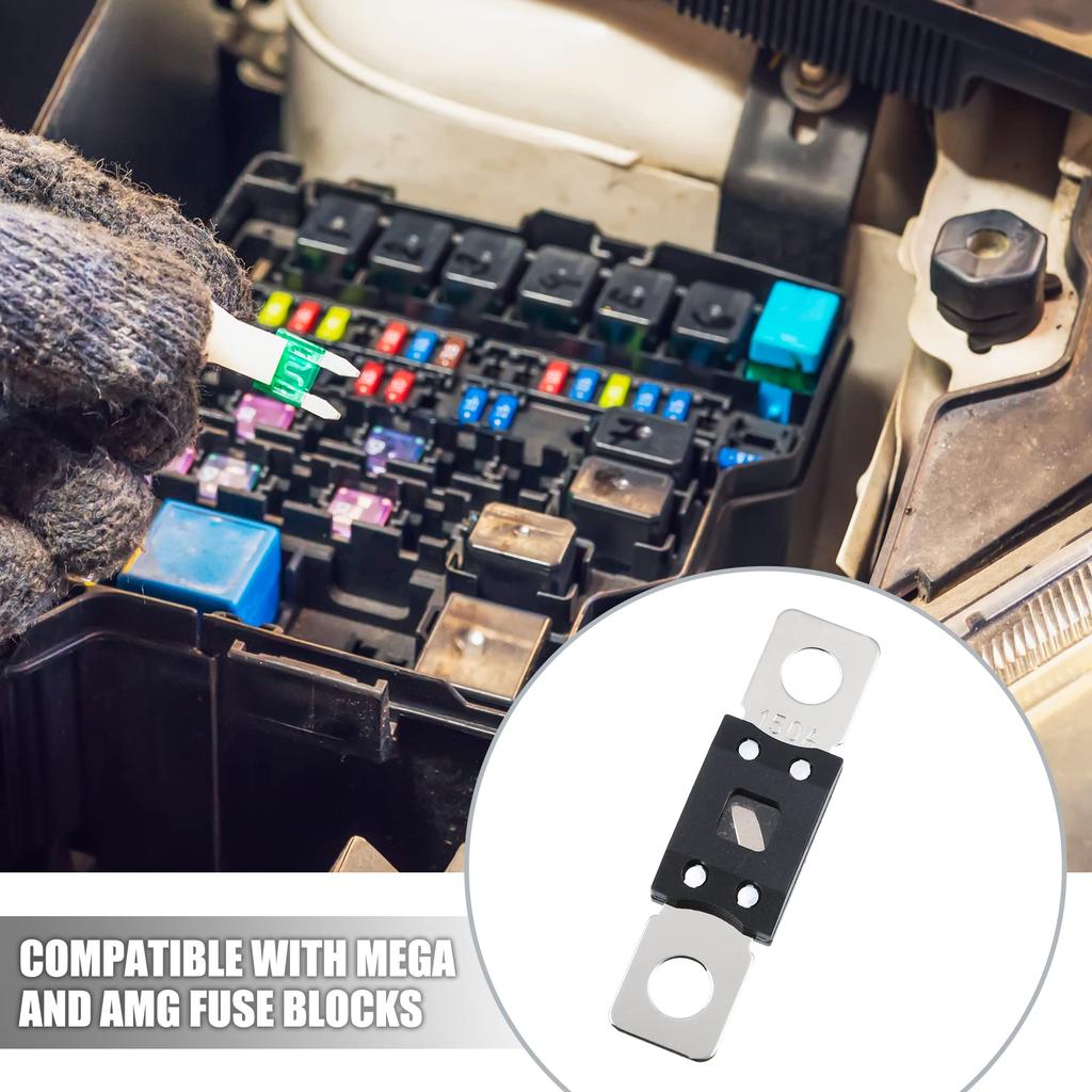 uxcell Sicherung 150A 32V Hochstrom Audio CD Sicherungshalter für Auto, LKW, Motorrad, Boot, 2er-Pack