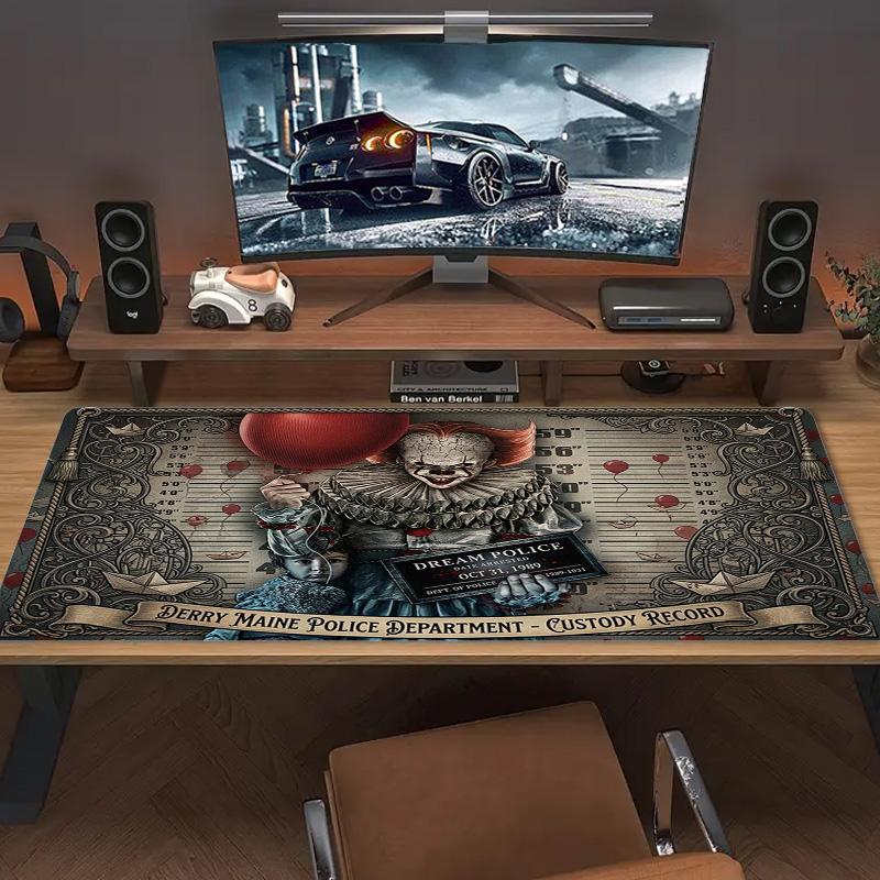 It Clown Color Mouse Pad Large Gaming Table Cushion Non-slip Laptop Tablet Big Mousepad XXL Mat Mini PC Playmat With Lock edge