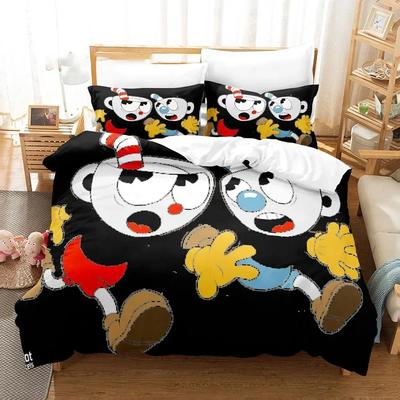 Cartoon Cuphead Show Comfortable Duvet Quilt Cover Pillowcase Bedding Set Children Bedroom Decoration Home Textile