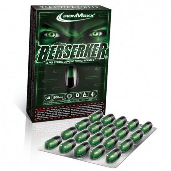 

Pre-Workout Energy Drink, Berserker, IronMaxx 60caps (11083009) 60caps