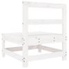 Garden Center Sofa White Solid Pine Wood