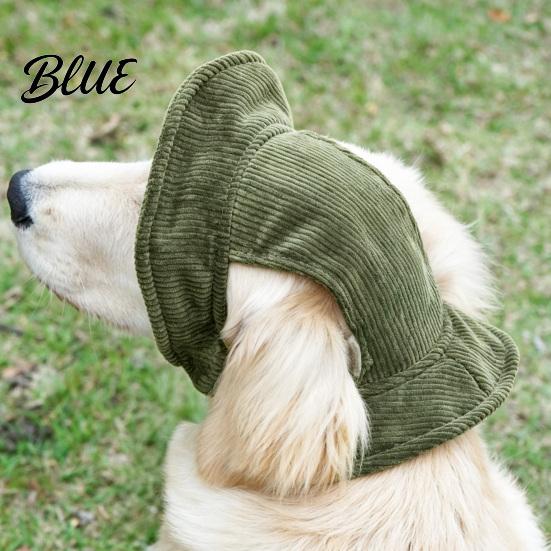 Summer Outdoor Protection Corduroy Dog Baseball Cap Cat Beach Visor Hat with Ear Stylish Pet Photography Props Holes Adjustable Puppy Sunbonnet