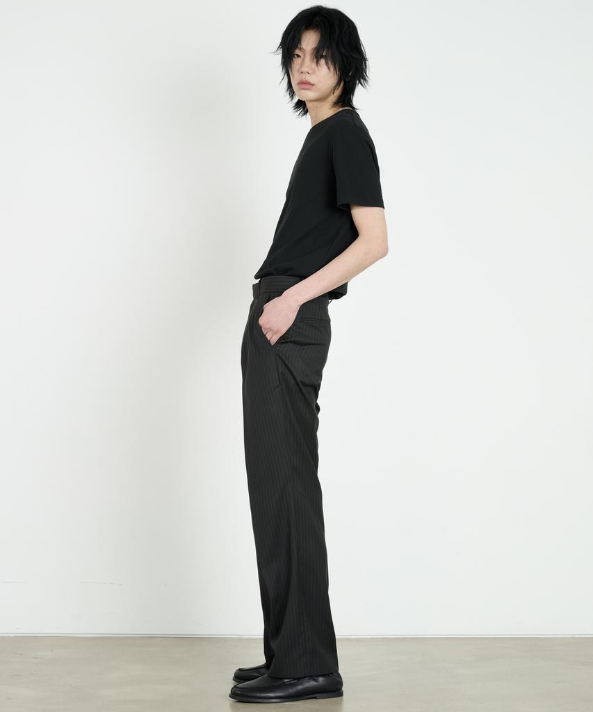 DUSTYWHITE Black Striped Tailored Slacks