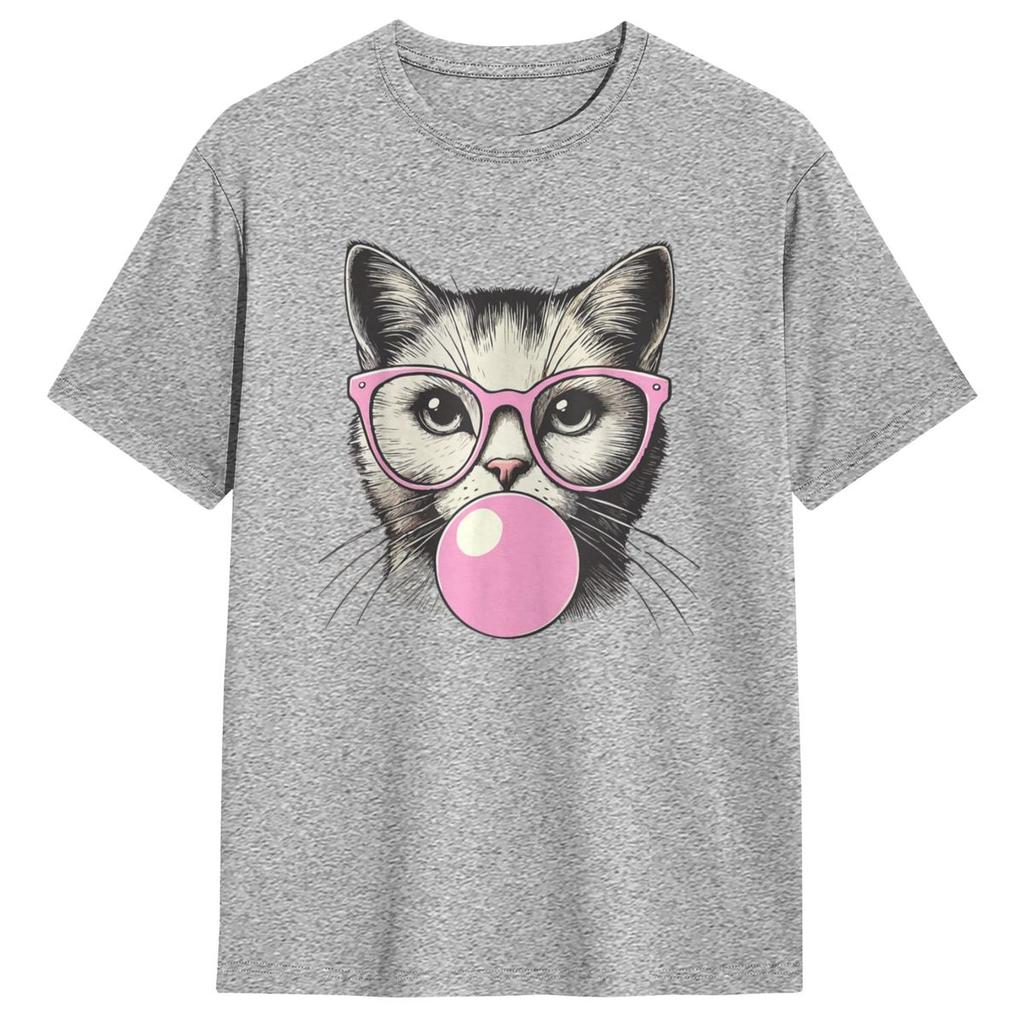 Men Cute Cat Shirt For Women Funny Cat Lovers T Shirts Cotton Tops Summer Short-Sleeve T Shirt O Neck Novelty Tshirt Plus Size