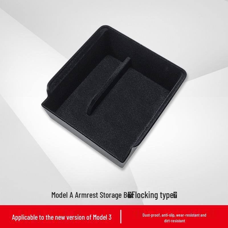 Updated Model 3/Y Center Console Armrest Storage Box for Tesla - Essential Car Accessory