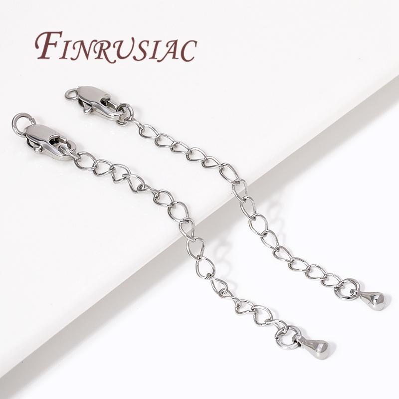 18K Gold Plated Extension Chain with Lobster Clasps Connector For Jewelry Making,Tail Extender Chains,DIY Bracelet Accessories