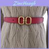 Leather Woman Belt With Alloy Buckle For Casual Denim Jeans And Summer Fashion