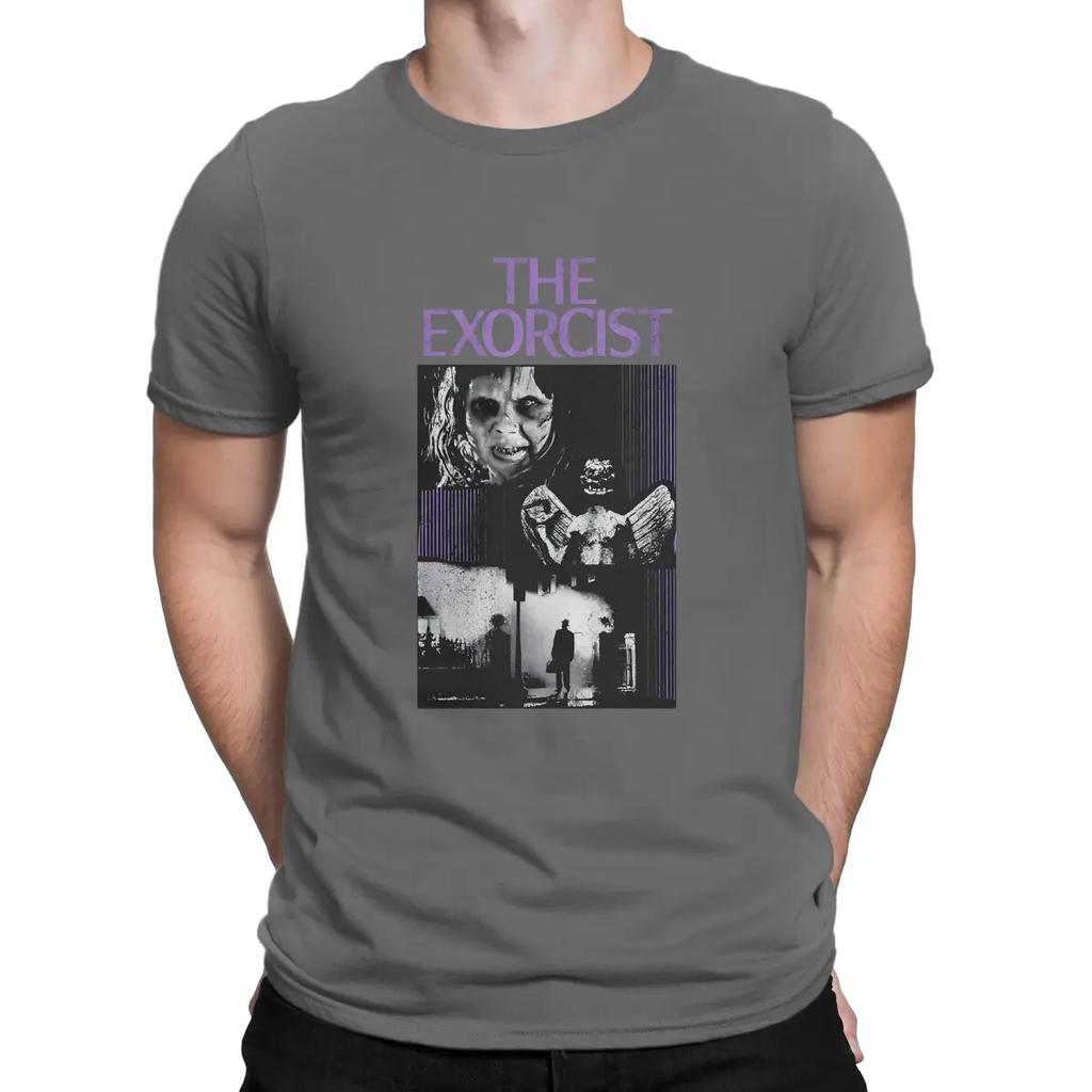 Afraid Man's TShirt T-The Exorcist Crewneck Tops Fabric T Shirt Funny Top Quality Birthday Gifts