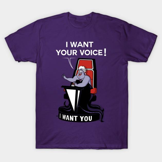 

Men Black Print T-shirt I Want Your Voice! No-Cut Transfer Paper Print Cotton Tshirt 3XL