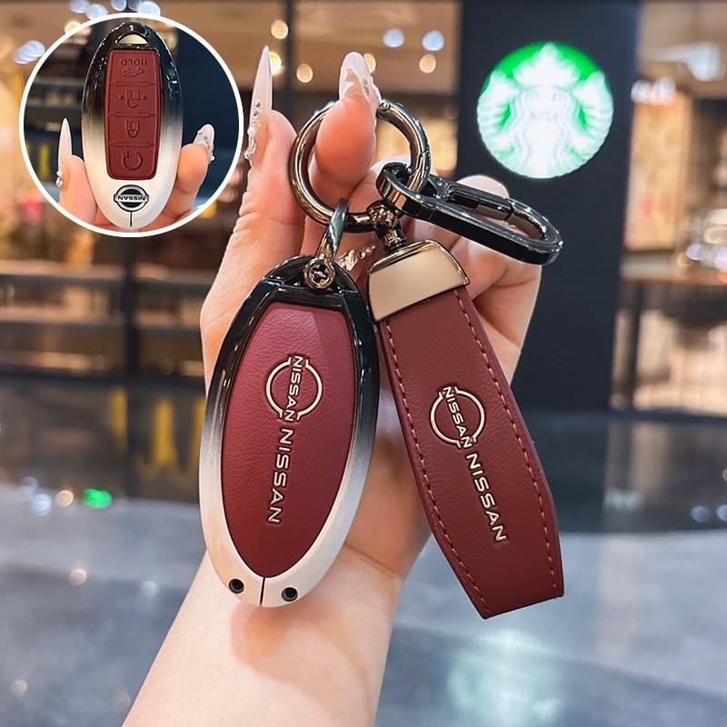 Auto Remote Key Case Holder Cover Shell Fob Holder for Nissan Qashqai J12 Juke Teanya X-trail T33 Kicks Altima Ariya 2023 2024