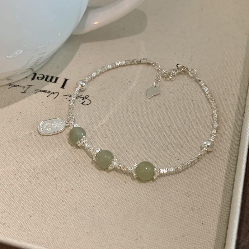 Pulseira Korean Pérola e Prata Esterlina com Contas: Joias de Verão de Alta Qualidade para Mulheres, que Não Desbotam.