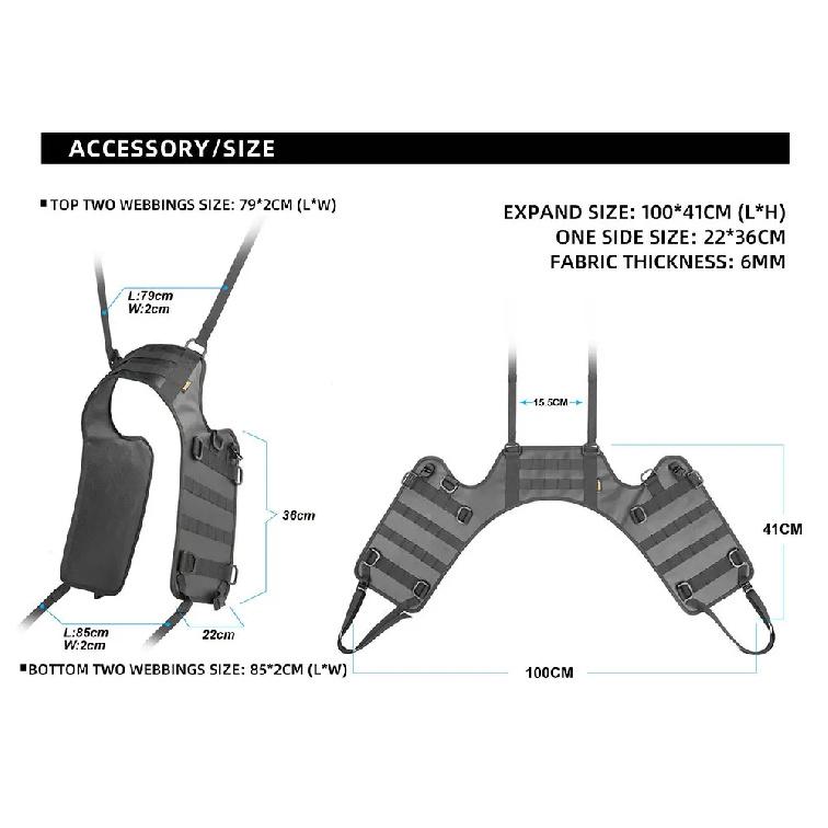 Motorcycle Saddle Bag Mounting Base Motorbike Tail Bag/Rack Bag/Rear Seat Bag/Fuel Tank Side Bag Universal Saddle Bag Mount Base