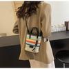 Fashion Portable Striped Women Crossbody Bags Straw Large Capacity Beach Bag Shoulder Bags Ladies Casual Clutch Purse