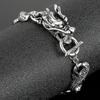 Kalen Dragon Bracelet Vintage Men's Carved Textured Bracelet Stainless Steel Jewelry Holiday Gift