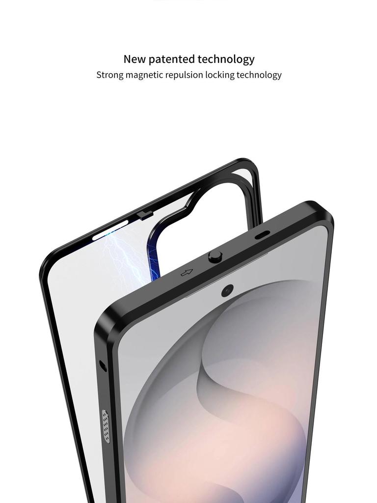 Samsung S26 Ultra Snap-On Magnetic Metal Frame Matte Anti-Drop Case for S25U/S24/S23