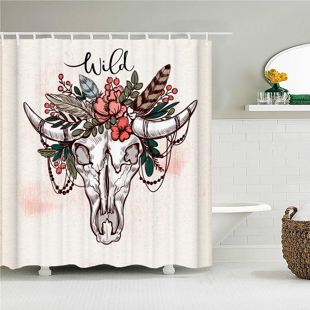 Indian Bohemia 3D Shower Curtains Fabric Print Boho Waterproof Bathroom Curtain With Hooks Decor 180*200Cm Bathtub Screen