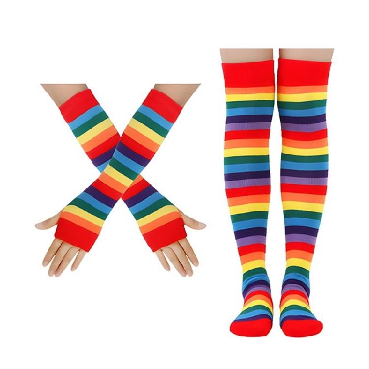 Rainbow Tutus Skirt Flower Headband Rainbow Rave Outfit Rainbow Costume Accessories Halloween Dressing Up Cosplay Costume