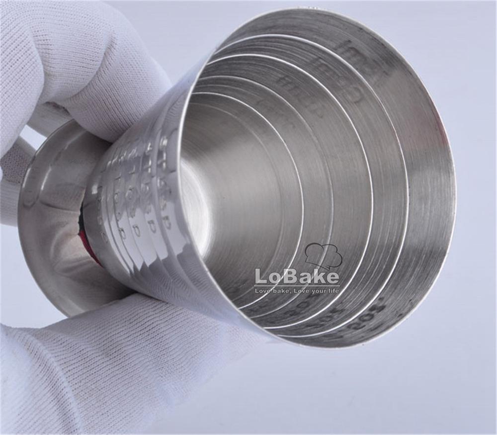 Stainless Steel Bar Wine Whisky Cocktail Wine Cups & Mugs Measuring Cup 15--75ml for Drinking Supplies