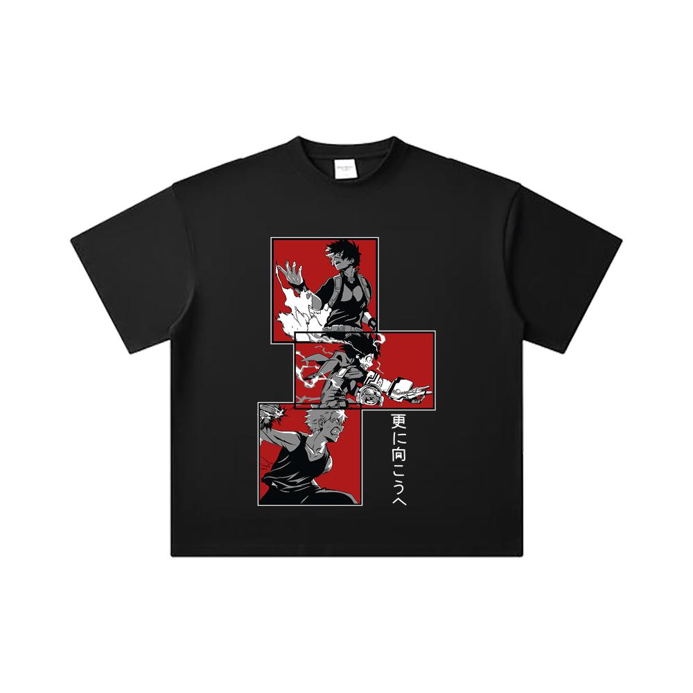 260 GSM Double Yarn 32 Count 100% Cotton My Hero Academia V22 Print Unisex Heavy Cotton T Shirt