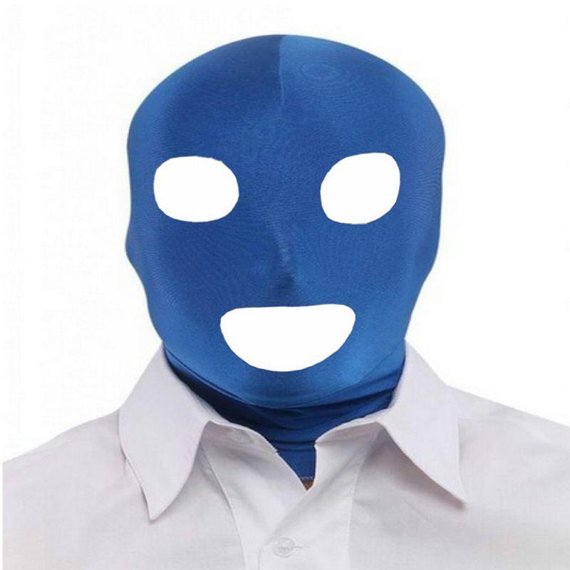 Sexy Cosplay Halloween Party Lycra Spandex Zentai Offene Augen Mund Vollmaske Kapuze