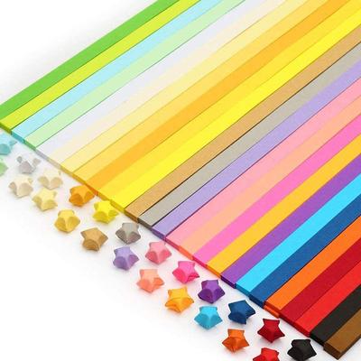 540 Gradient Color Origami Stars Paper Strips Double Sided Lucky Star Origami Decoration Folding Paper For Kids Arts Crafting