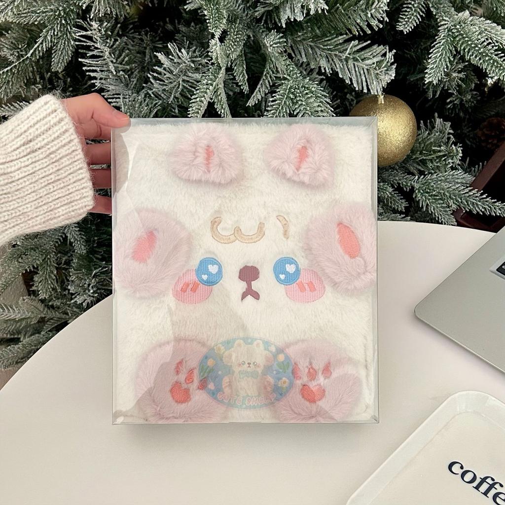 MINKYS Kawaii Fluffy Bear Puppy A5 Kpop Photocard Binder Collect Book Idol Plush Photo Card Holder Photocards Album
