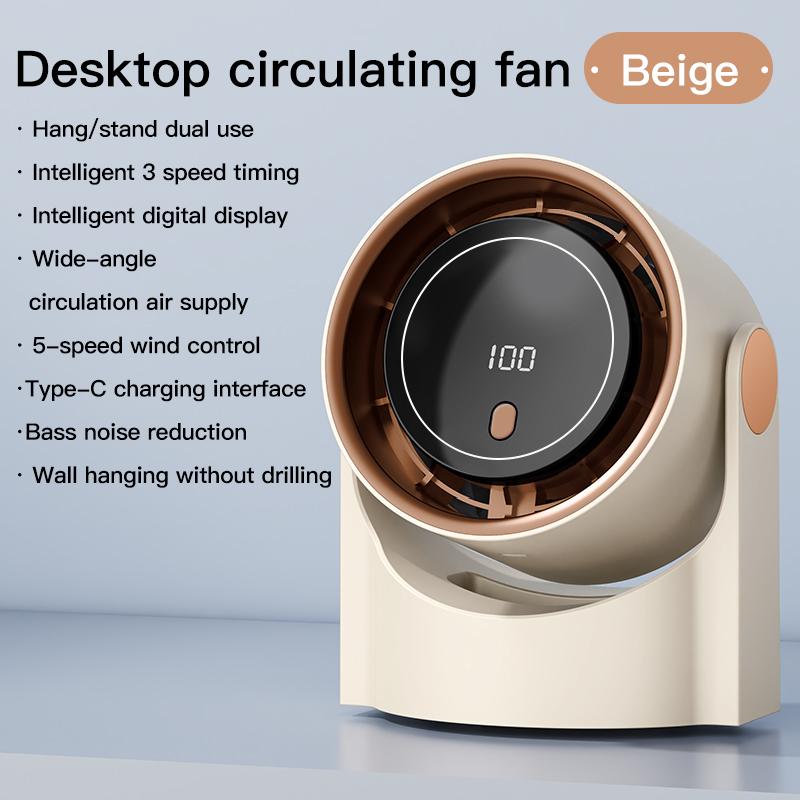 

Desktop Fan USB Multifunction Electric Wall Floor Ceiling Rechargeable Air Circulation Stand Fan Home Cooling Ventilator Fan білий