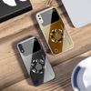 Silver circle apple icon For Samsung M02 12 Note 8 9 10 20 A 01 A02 A03 Core 04 05 06 10 12 13 14 15 A16 glass Ultra phone case