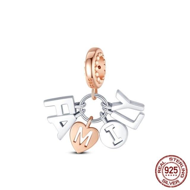 Charm Bead Fit  Bracelet DIY Dangle Charms For Mom Son Daughter Sister Friends Lover