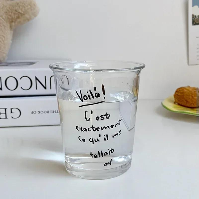 

Прозрачный стакан в корейском стиле Ins Coffee Miilk Juice Drink Black Tea Cup Cocktail Glassware Girl Gift for Home Use Cafe Shop 301-400ml чёрный