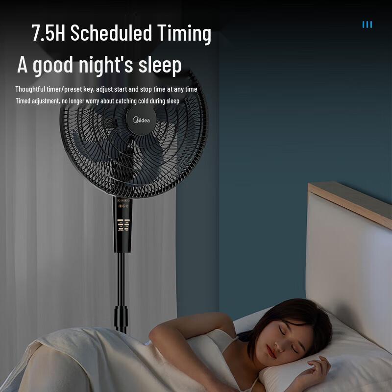Midea 20-inch Standing Oscillating Fan CN plug (adapter included)