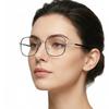 Big Square Anti-blue Light Glasses Men Women Ultra Light Oversized Photochromic Glasses Fashion Decorative Eyeglasses