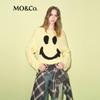 MO&Co. X SMILEY Mohair-Wool Blend Distressed Sweater